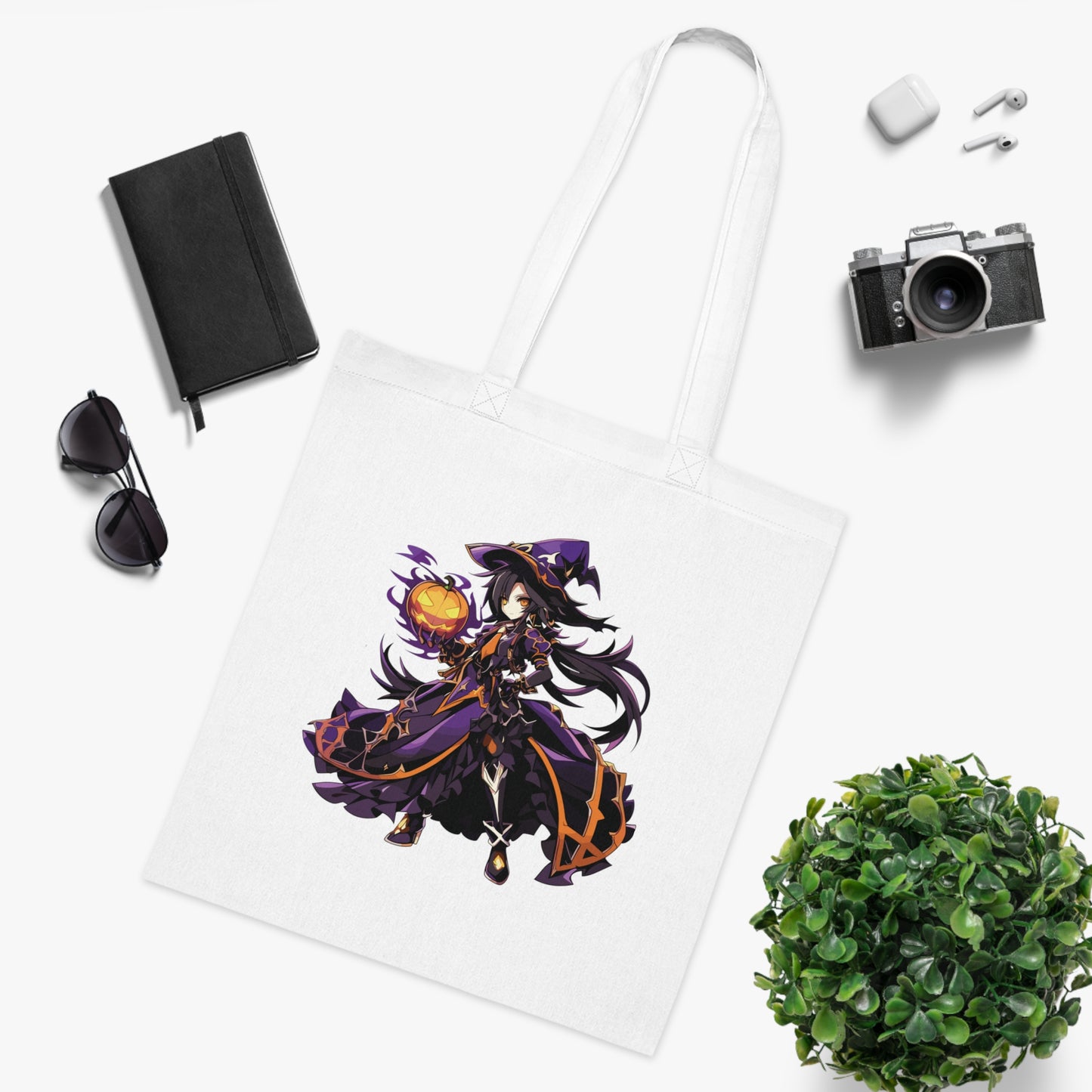 100% Cotton Canvas Tote Bag | Anime-Halloween-027