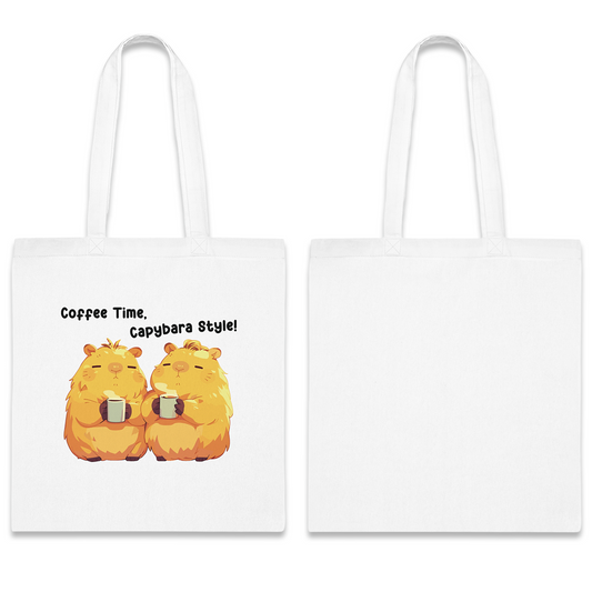 100% Cotton Canvas Tote Bag | Kawaii-Capybara-003