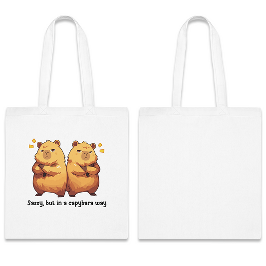 100% Cotton Canvas Tote Bag | Kawaii-Capybara-006