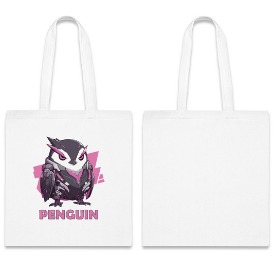 100% Cotton Canvas Tote Bag | Mascot-Penguin-001