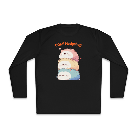 100% Cotton Long Sleeve Tee | Kawaii-Hedgehog-003