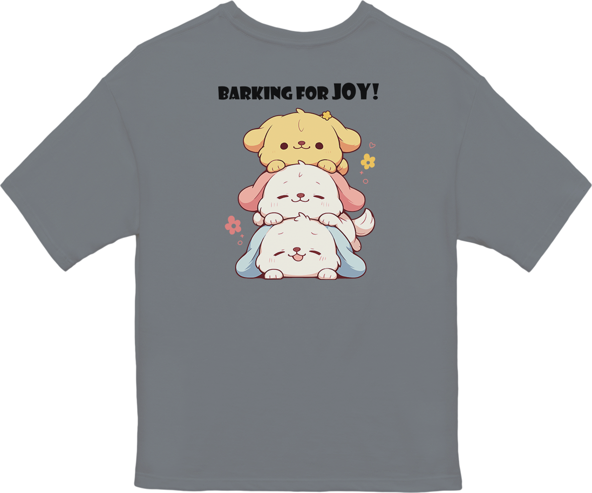 100% Cotton Oversized Tee | Kawaii-Dog-002