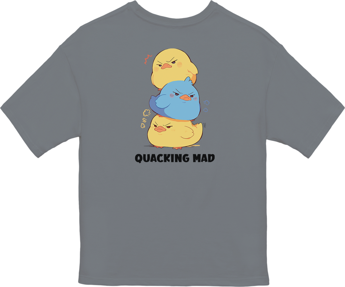 100% Cotton Oversized Tee | Kawaii-Duck-001