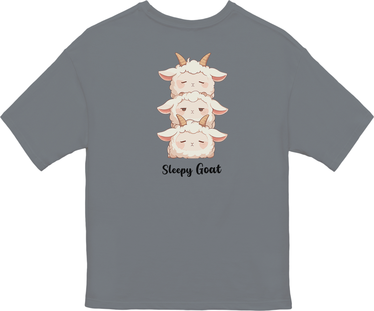100% Cotton Oversized Tee | Kawaii-Goat-003