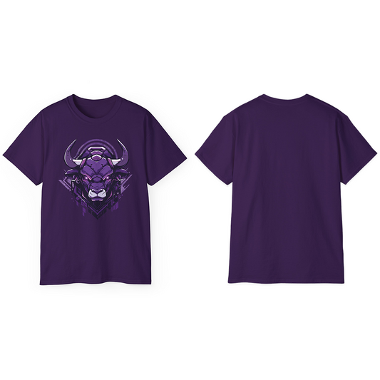 100% Cotton Short Sleeve Tee | Mascot-Bull-016