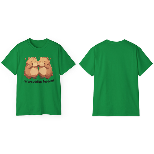 100% Cotton Short Sleeve Tee | Kawaii-Capybara-001