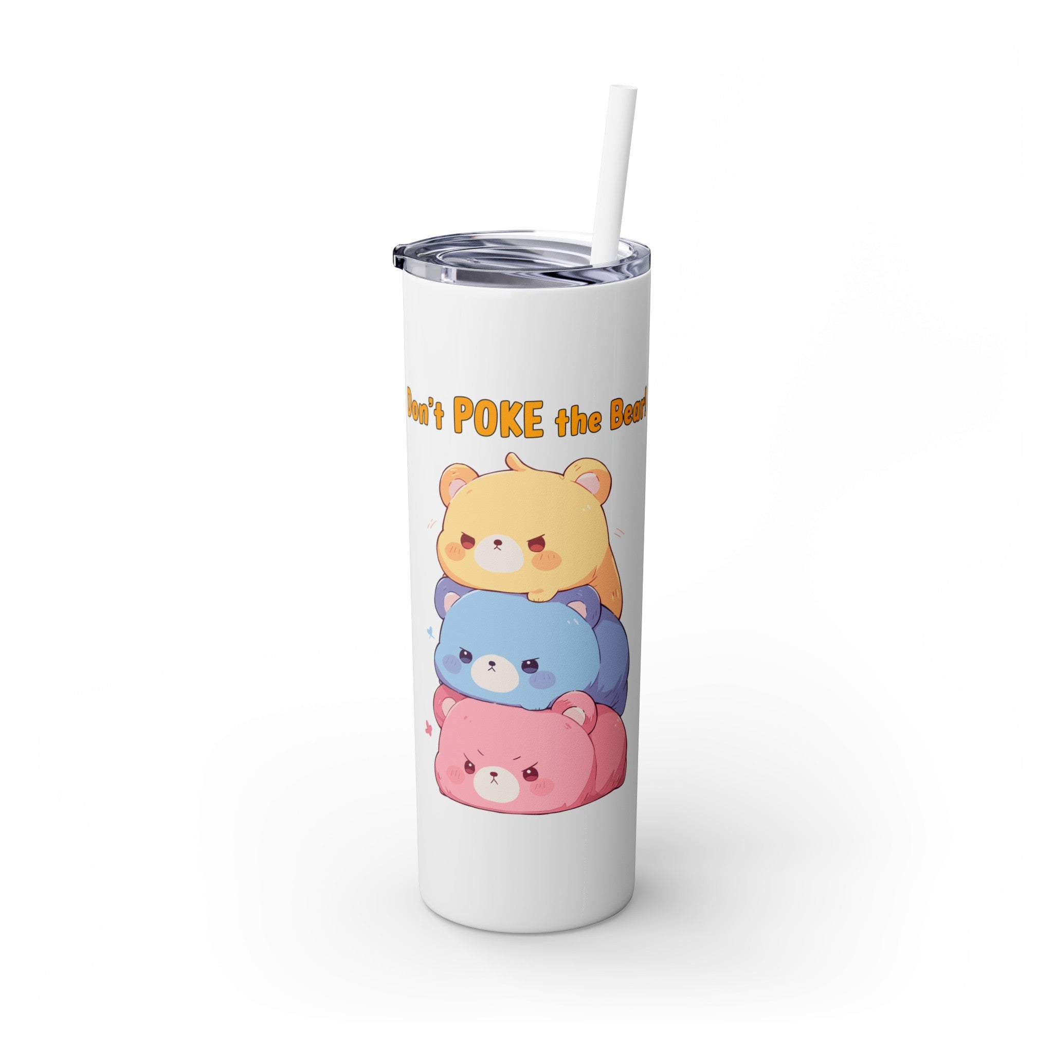 Kawaii，20盎司不锈钢防漏玻璃杯 T20-2405-Kawaii-Bear-001