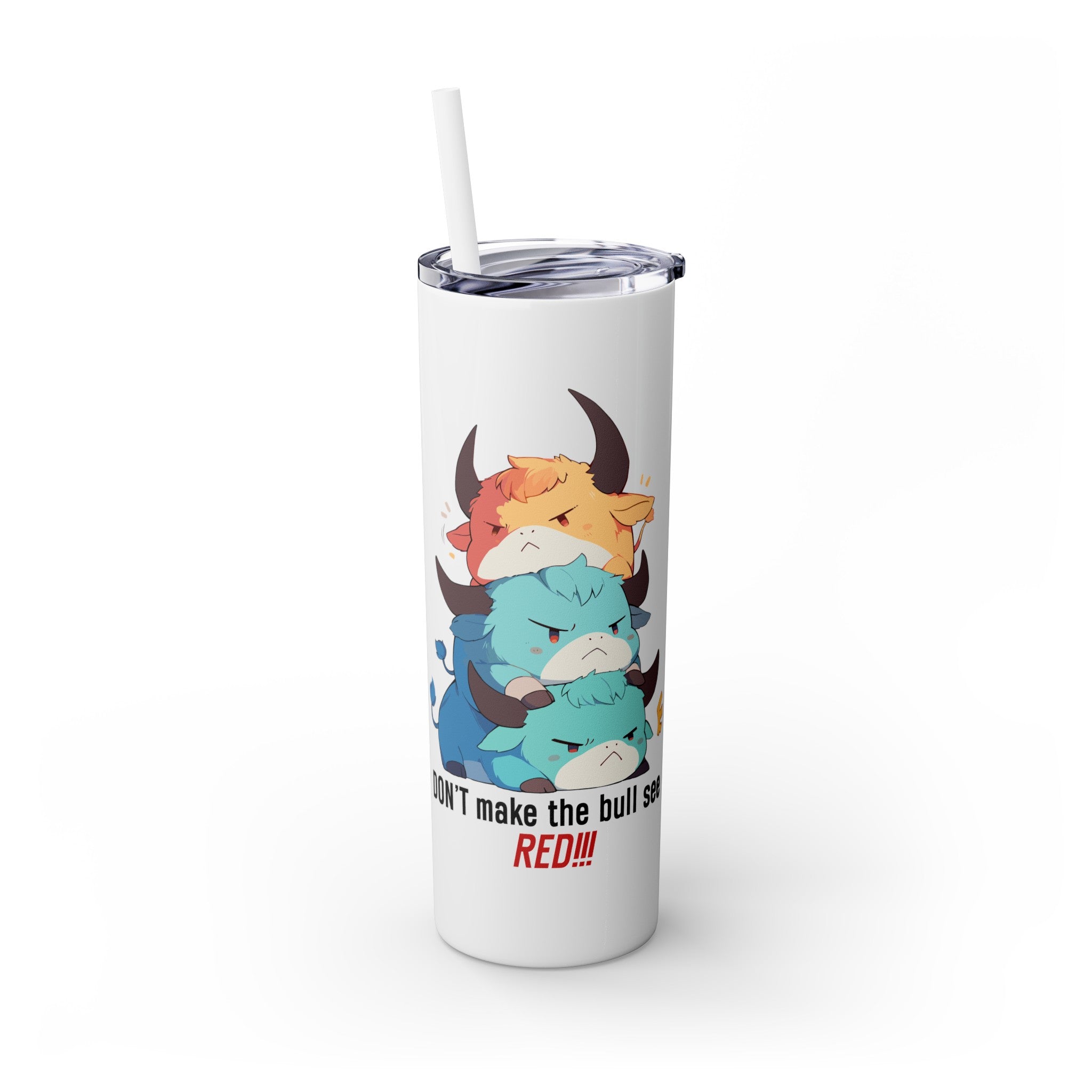 Kawaii，20盎司不锈钢防漏玻璃杯 T20-2405-Kawaii-Bull-001