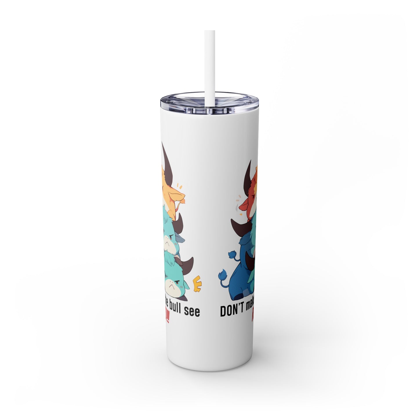 Kawaii, 20 Oz Tumbler, Stainless Steel, Leakproof T20-2405-Kawaii-Bull-001