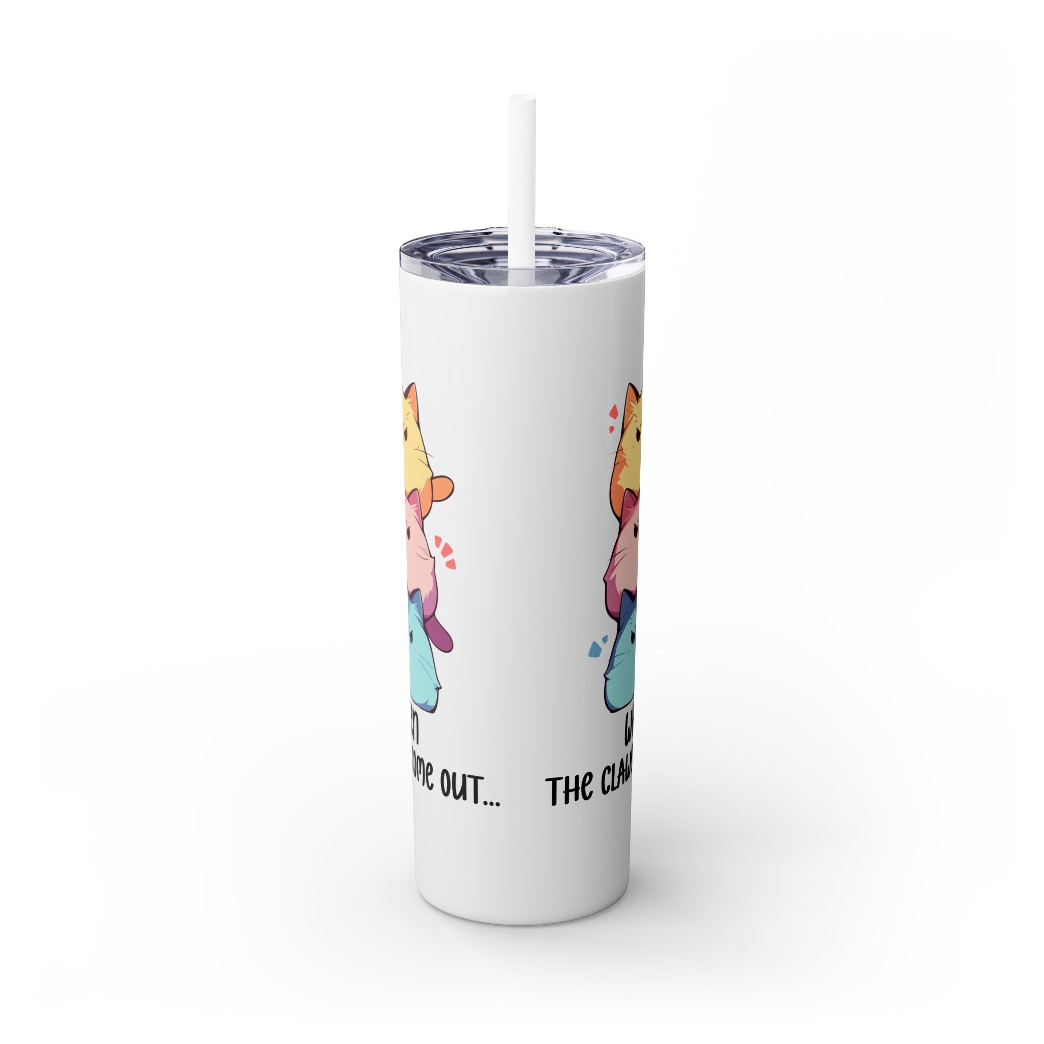 Kawaii，20盎司不锈钢防漏玻璃杯 T20-2405-Kawaii-Cat-001