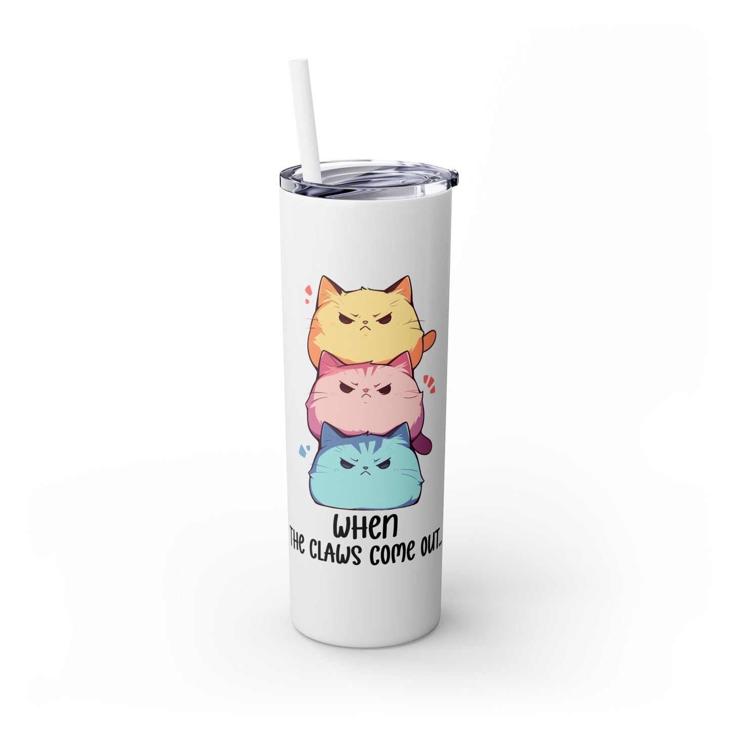 Kawaii, 20 Oz Tumbler, Stainless Steel, Leakproof T20-2405-Kawaii-Cat-001