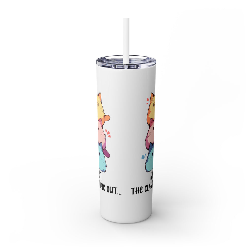 Kawaii，20盎司不锈钢防漏玻璃杯 T20-2405-Kawaii-Cat-001