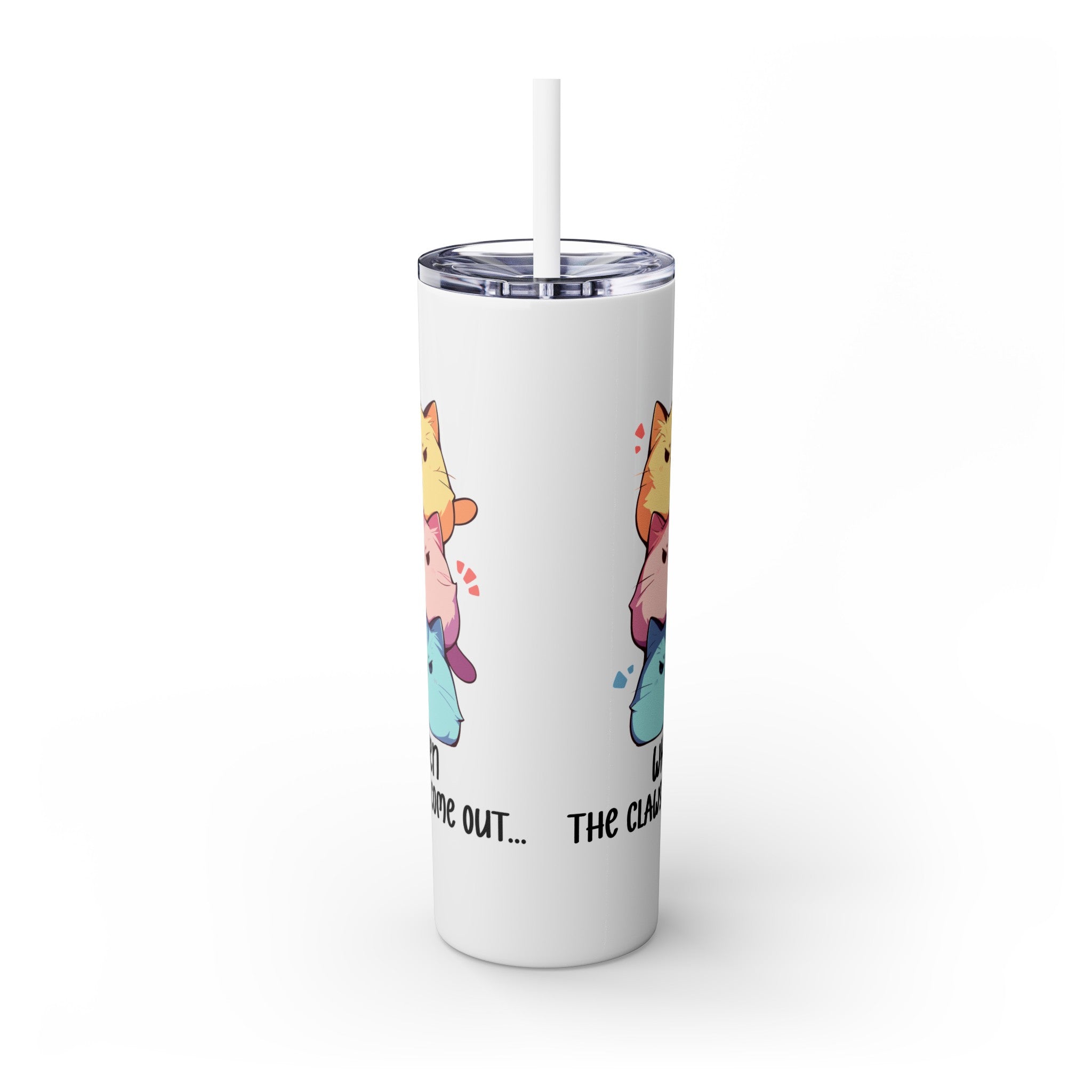 Kawaii，20盎司不锈钢防漏玻璃杯 T20-2405-Kawaii-Cat-001