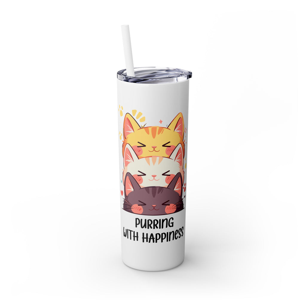 Kawaii，20盎司不锈钢防漏玻璃杯 T20-2405-Kawaii-Cat-002
