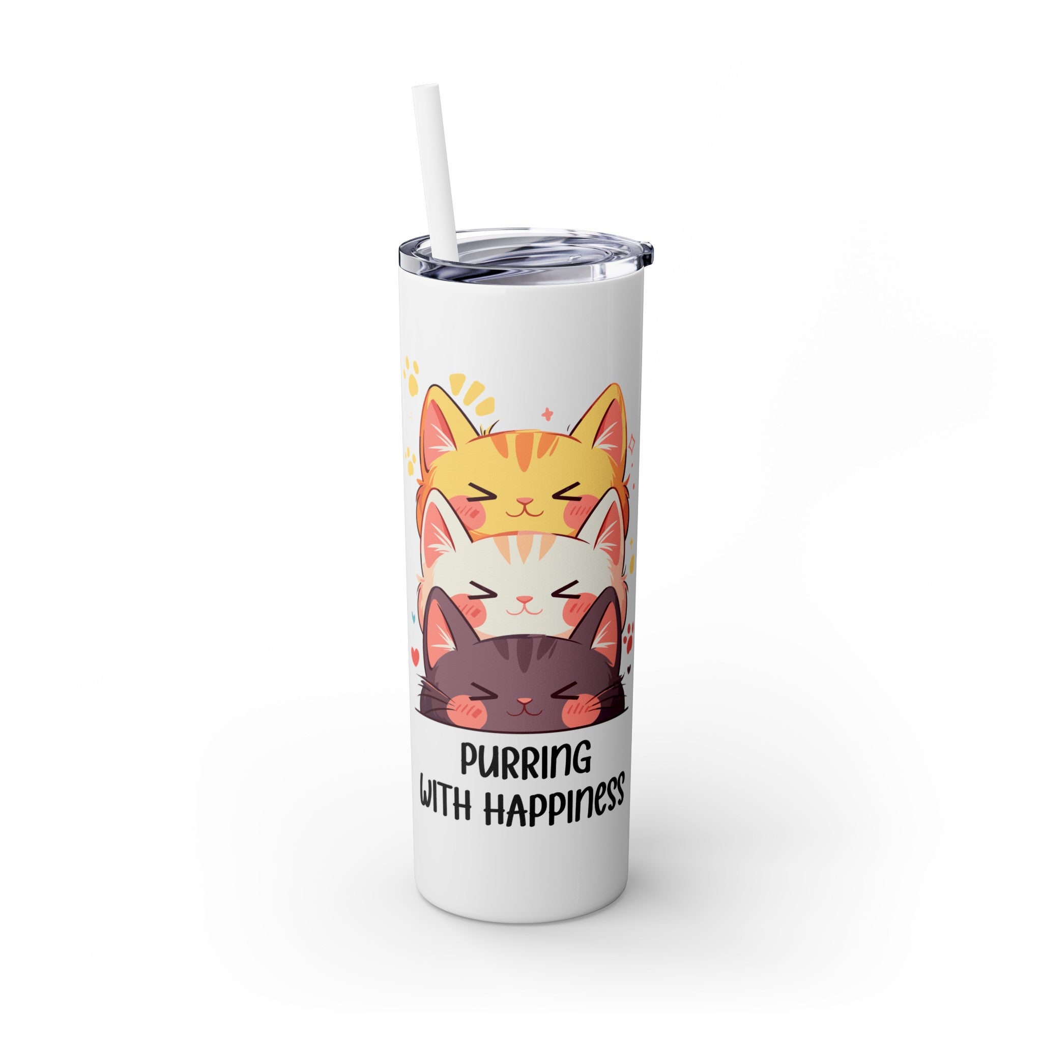 Kawaii，20盎司不锈钢防漏玻璃杯 T20-2405-Kawaii-Cat-002