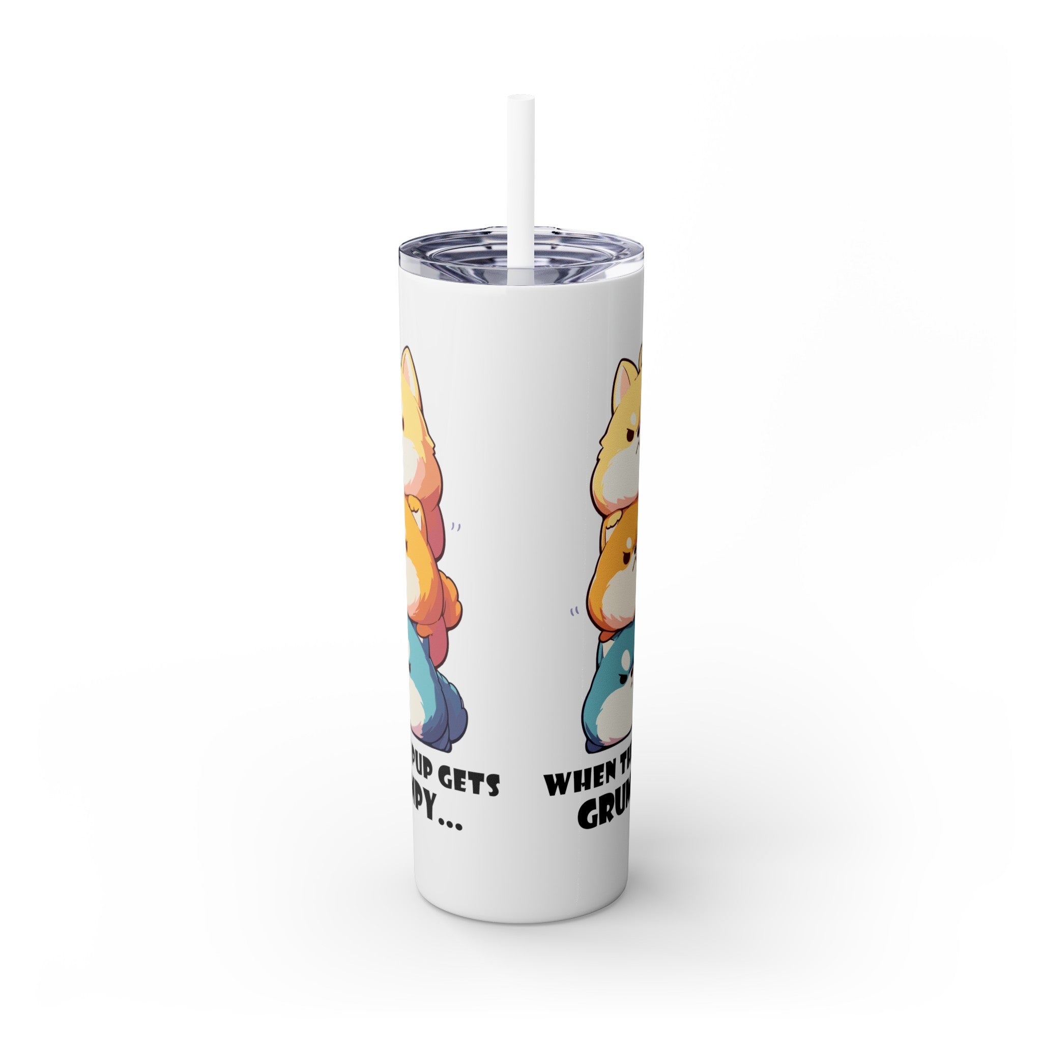 Kawaii，20盎司不锈钢防漏玻璃杯 T20-2405-Kawaii-Dog-001