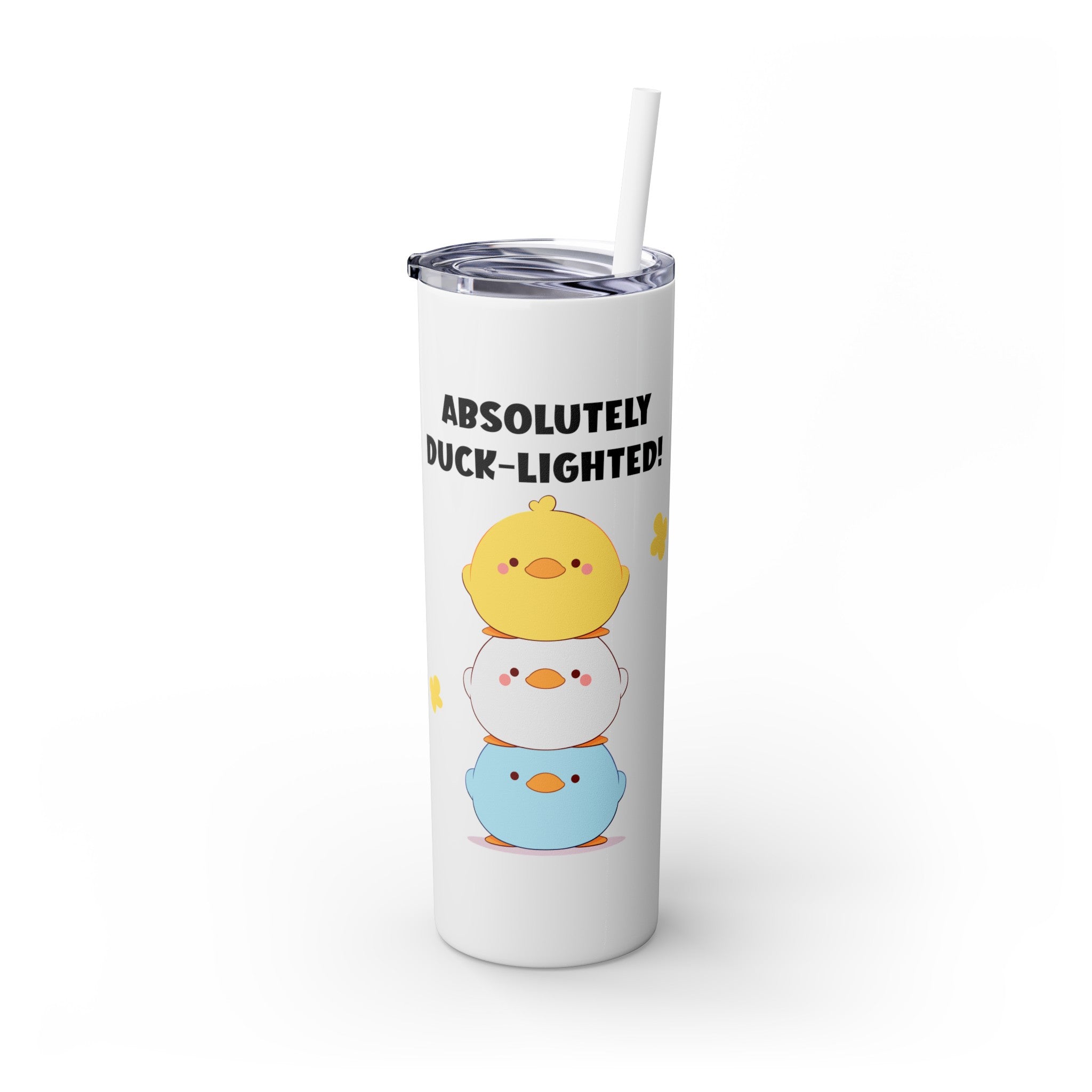 Kawaii，20盎司不锈钢防漏玻璃杯 T20-2405-Kawaii-Duck-002