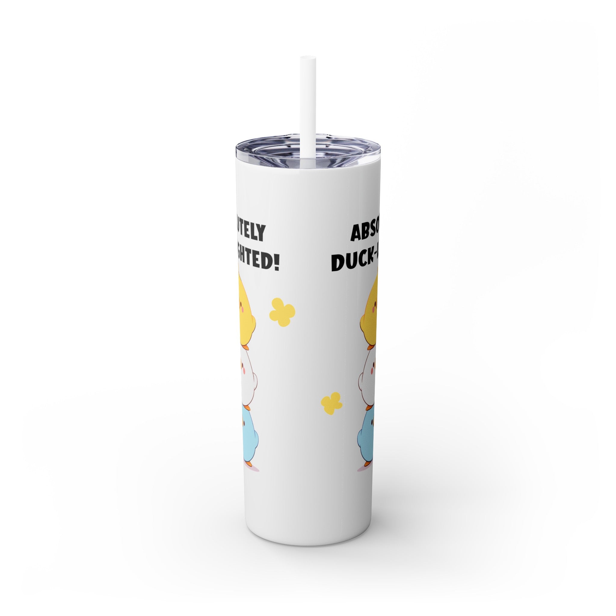 Kawaii，20盎司不锈钢防漏玻璃杯 T20-2405-Kawaii-Duck-002