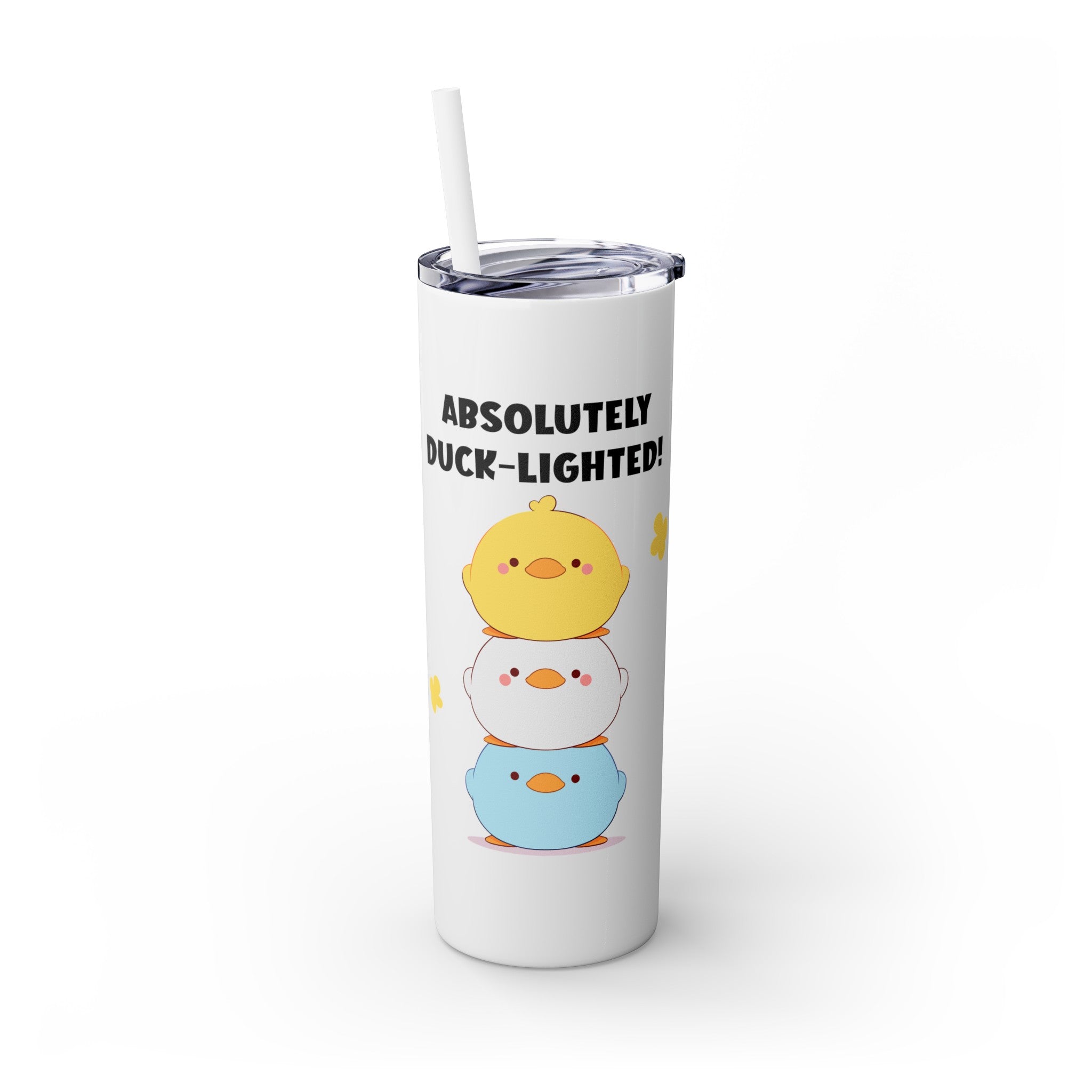 Kawaii，20盎司不锈钢防漏玻璃杯 T20-2405-Kawaii-Duck-002