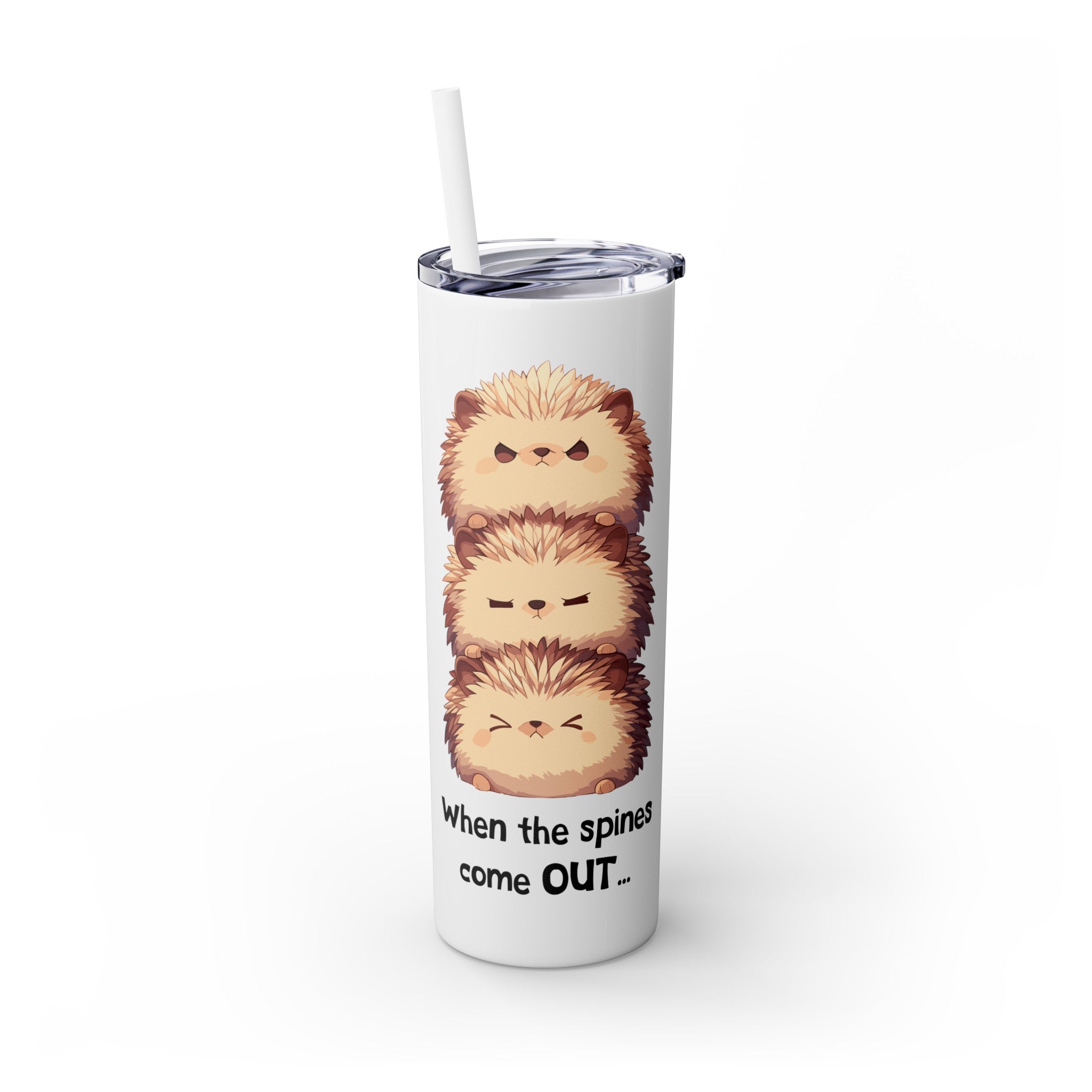 Kawaii，20盎司不锈钢防漏玻璃杯 T20-2405-Kawaii-Hedgehog-001