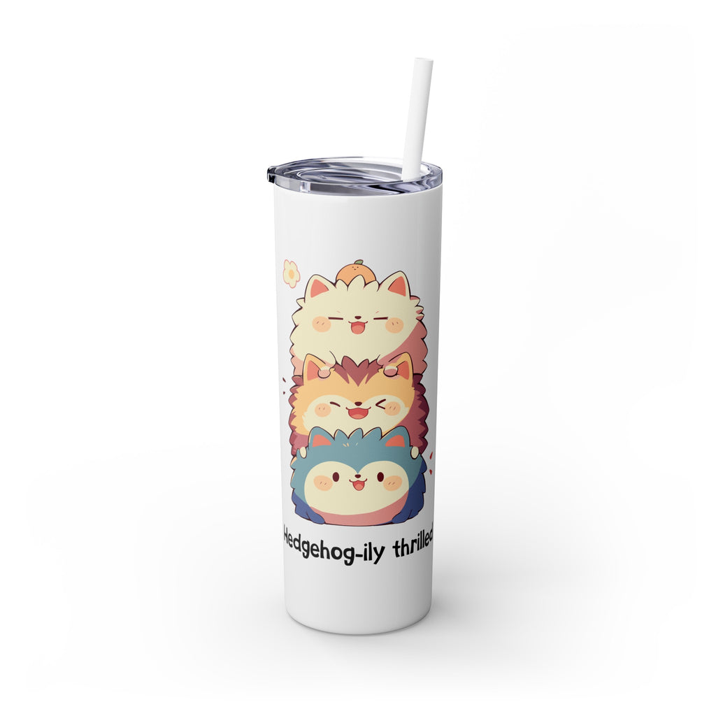 Kawaii，20盎司不锈钢防漏玻璃杯 T20-2405-Kawaii-Hedgehog-002