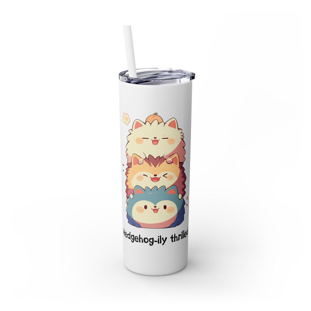 Kawaii，20盎司不锈钢防漏玻璃杯 T20-2405-Kawaii-Hedgehog-002