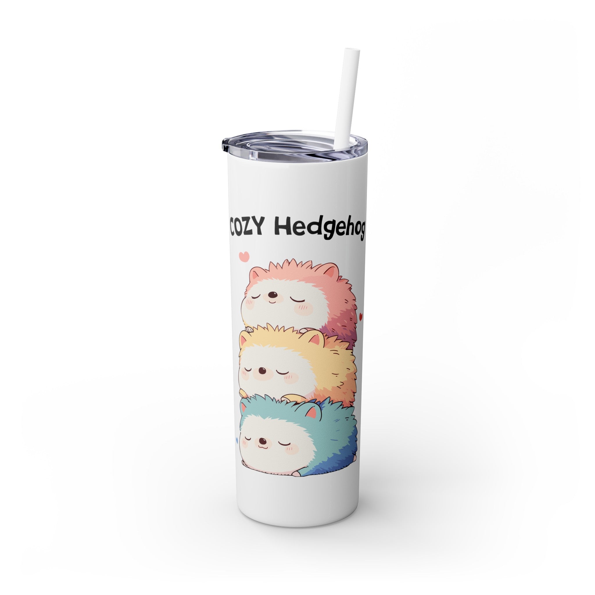 Kawaii，20盎司不锈钢防漏玻璃杯 T20-2405-Kawaii-Hedgehog-003