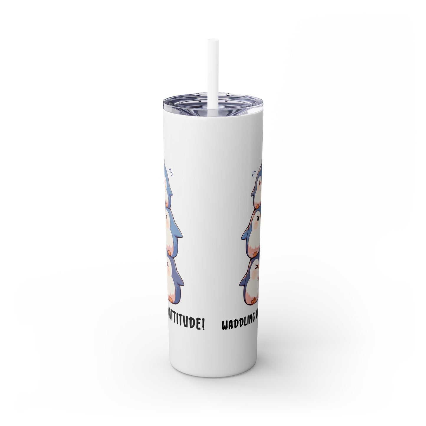 Kawaii, 20 Oz Tumbler, Stainless Steel, Leakproof T20-2405-Kawaii-Penguin-001