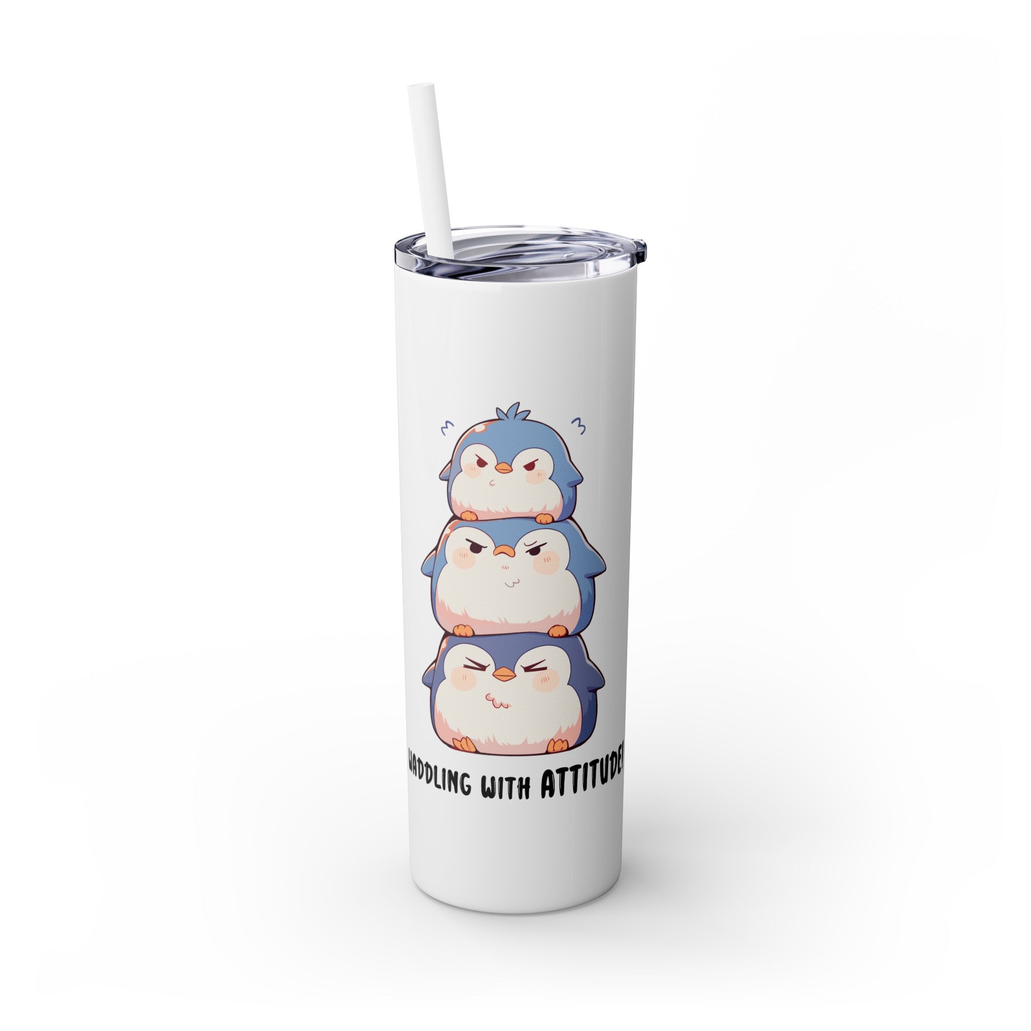 Kawaii，20盎司不锈钢防漏玻璃杯 T20-2405-Kawaii-Penguin-001