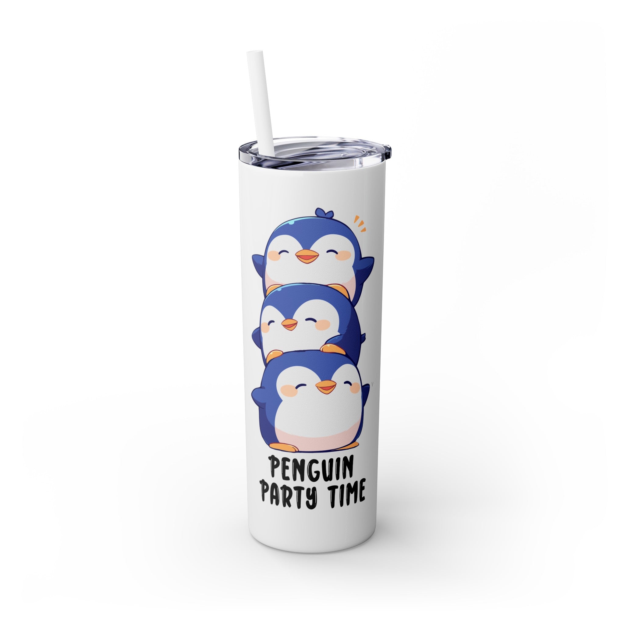Kawaii，20盎司不锈钢防漏玻璃杯 T20-2405-Kawaii-Penguin-002