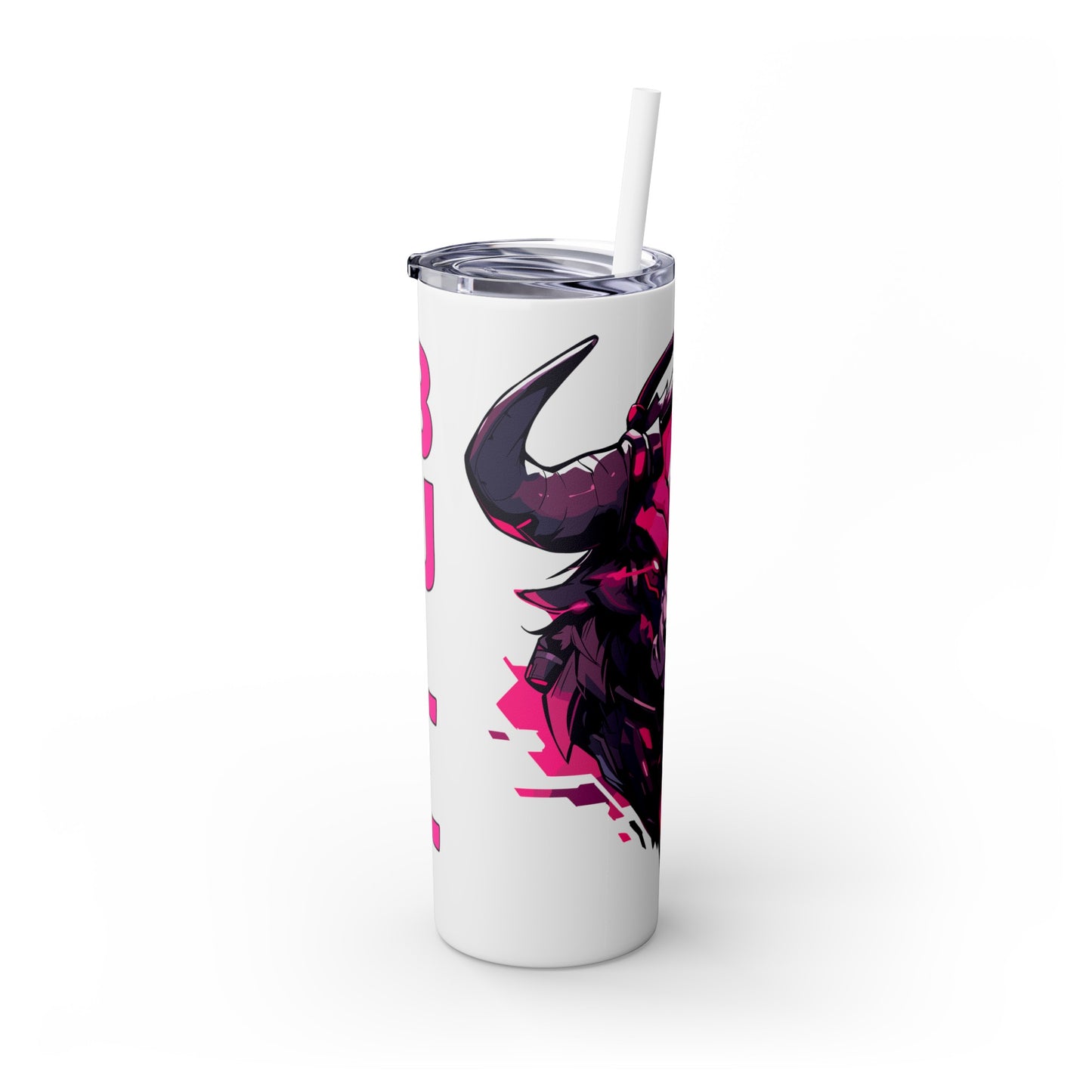 Mascot Logo, 20 Oz Tumbler, Stainless Steel, Leakproof T20-2405-Mascot-Bull-002