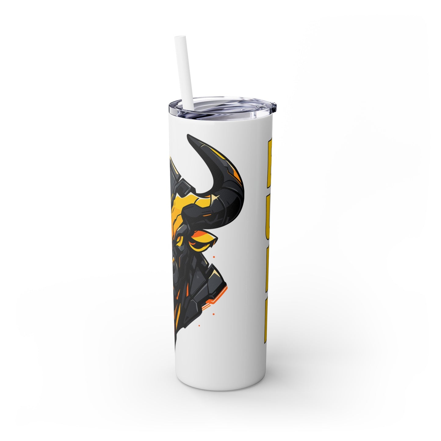 Mascot Logo, 20 Oz Tumbler, Stainless Steel, Leakproof T20-2405-Mascot-Bull-003