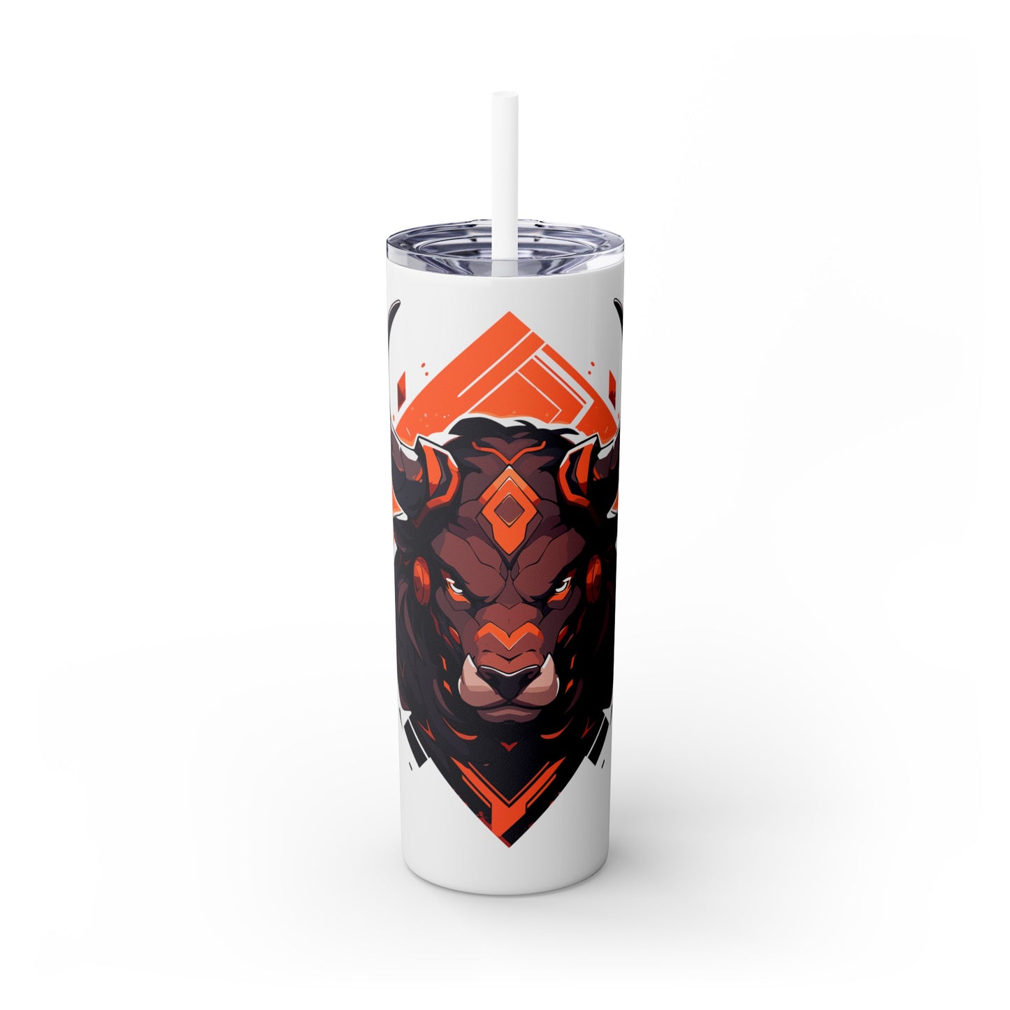 Mascot Logo, 20 Oz Tumbler, Stainless Steel, Leakproof T20-2405-Mascot-Bull-007