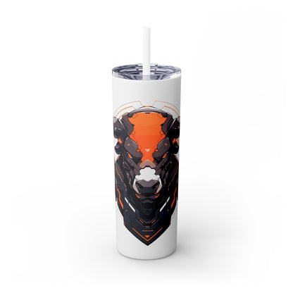 Mascot Logo, 20 Oz Tumbler, Stainless Steel, Leakproof T20-2405-Mascot-Bull-008