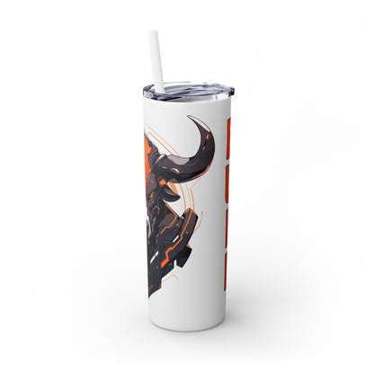 Mascot Logo, 20 Oz Tumbler, Stainless Steel, Leakproof T20-2405-Mascot-Bull-008