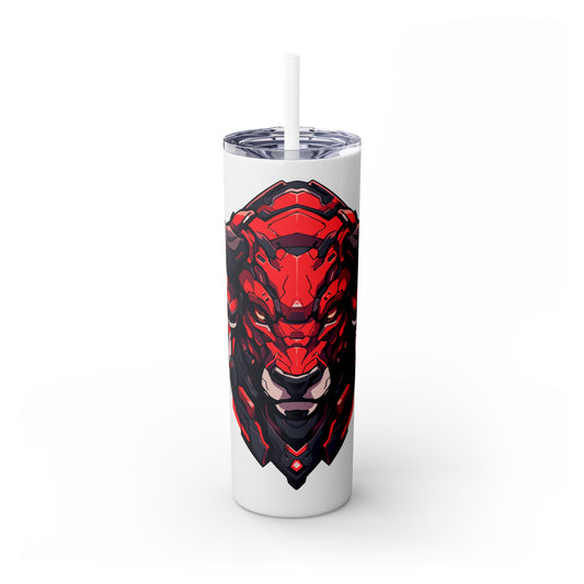 Mascot Logo, 20 Oz Tumbler, Stainless Steel, Leakproof T20-2405-Mascot-Bull-009