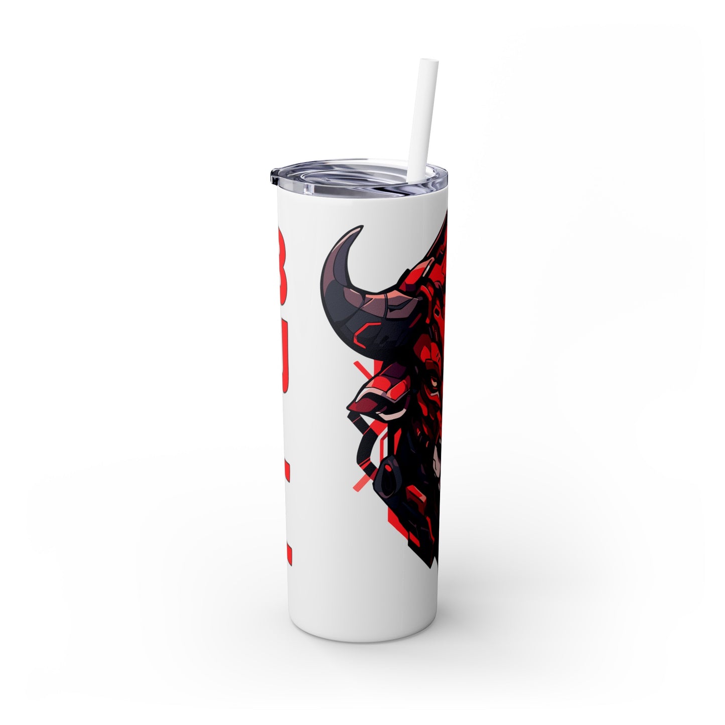 Mascot Logo, 20 Oz Tumbler, Stainless Steel, Leakproof T20-2405-Mascot-Bull-009