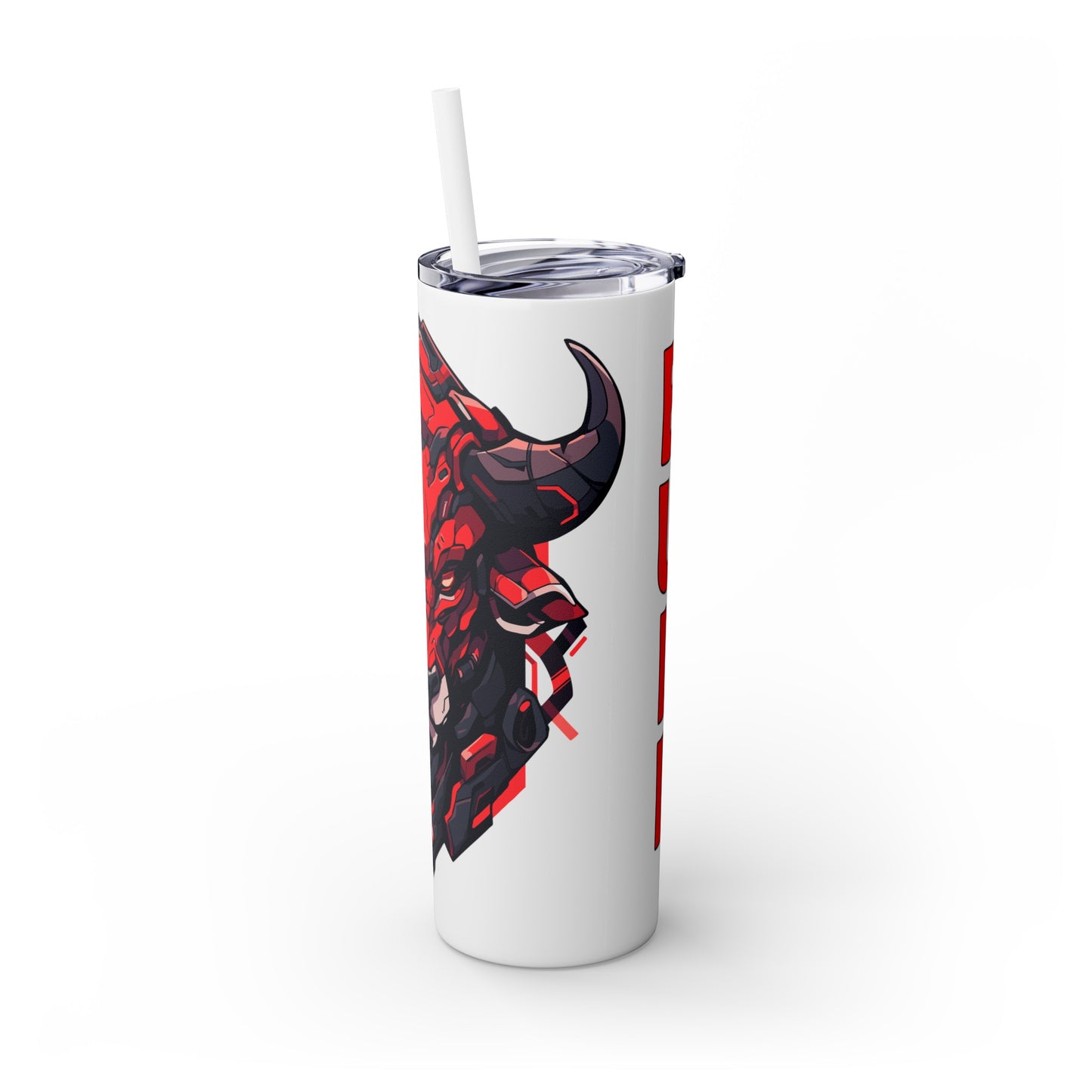 Mascot Logo, 20 Oz Tumbler, Stainless Steel, Leakproof T20-2405-Mascot-Bull-009