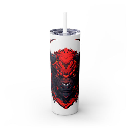 Mascot Logo, 20 Oz Tumbler, Stainless Steel, Leakproof T20-2405-Mascot-Bull-010