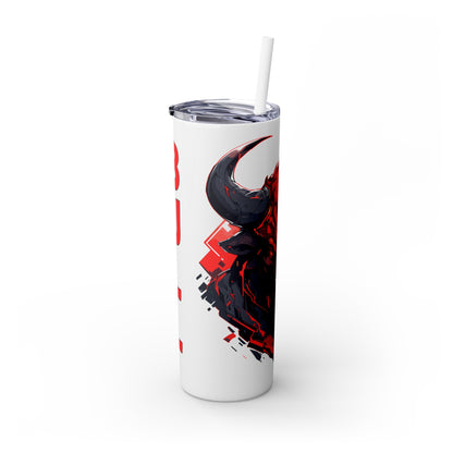 Mascot Logo, 20 Oz Tumbler, Stainless Steel, Leakproof T20-2405-Mascot-Bull-010