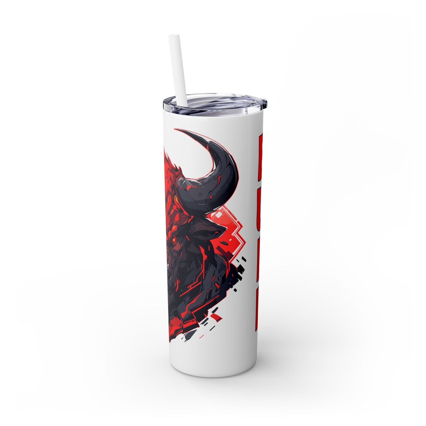 Mascot Logo, 20 Oz Tumbler, Stainless Steel, Leakproof T20-2405-Mascot-Bull-010