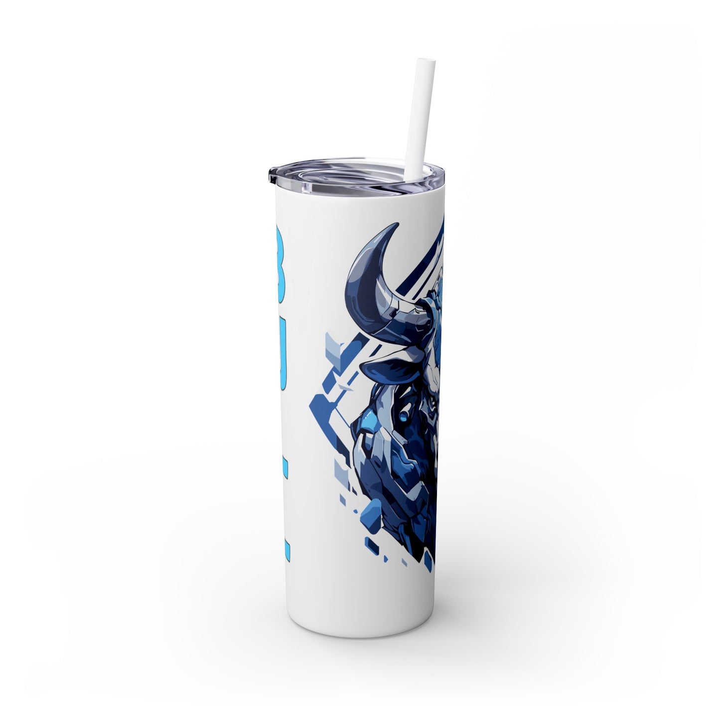 Mascot Logo, 20 Oz Tumbler, Stainless Steel, Leakproof T20-2405-Mascot-Bull-014