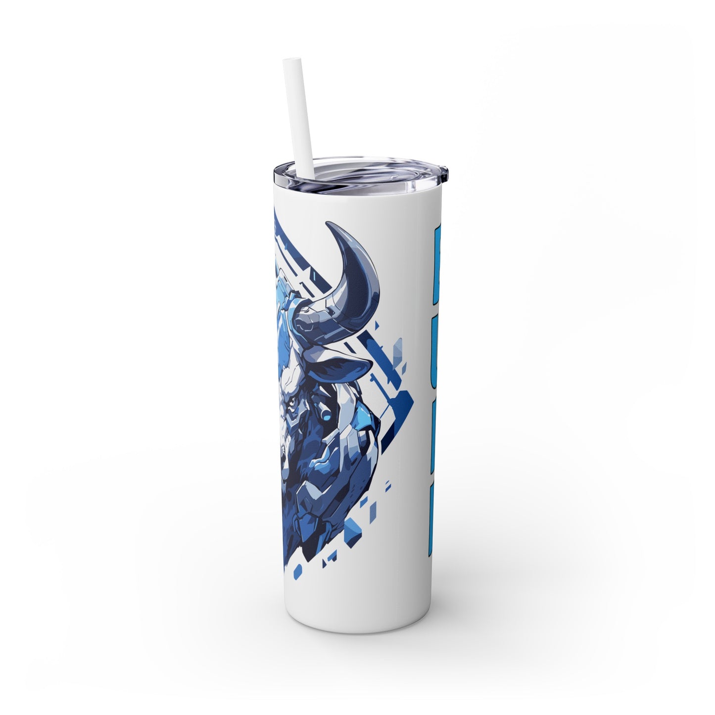 Mascot Logo, 20 Oz Tumbler, Stainless Steel, Leakproof T20-2405-Mascot-Bull-014