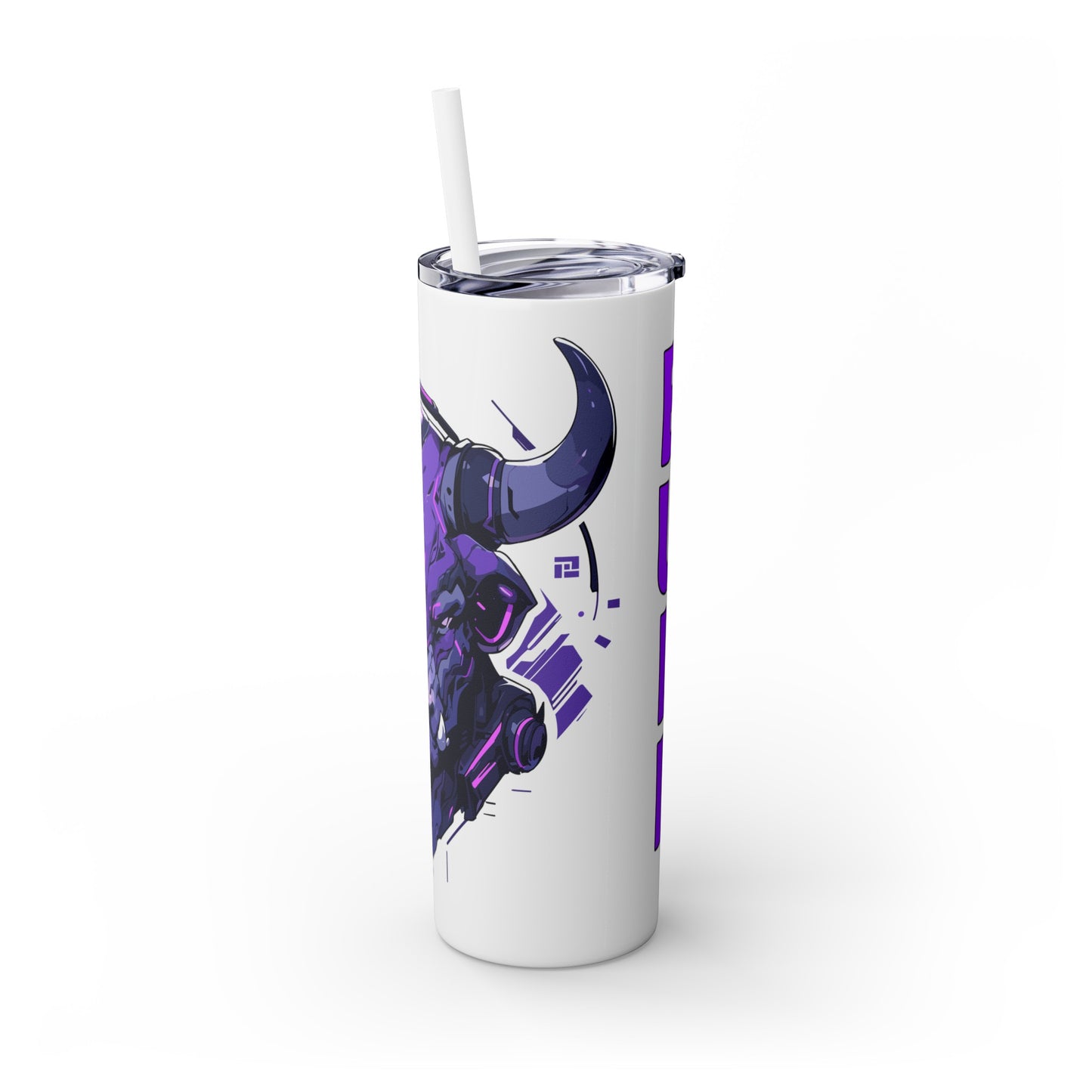 Mascot Logo, 20 Oz Tumbler, Stainless Steel, Leakproof T20-2405-Mascot-Bull-015