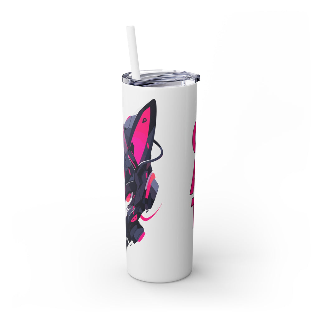 吉祥物标志，20盎司玻璃杯，不锈钢，防漏 T20-2405-Mascot-Cat-001