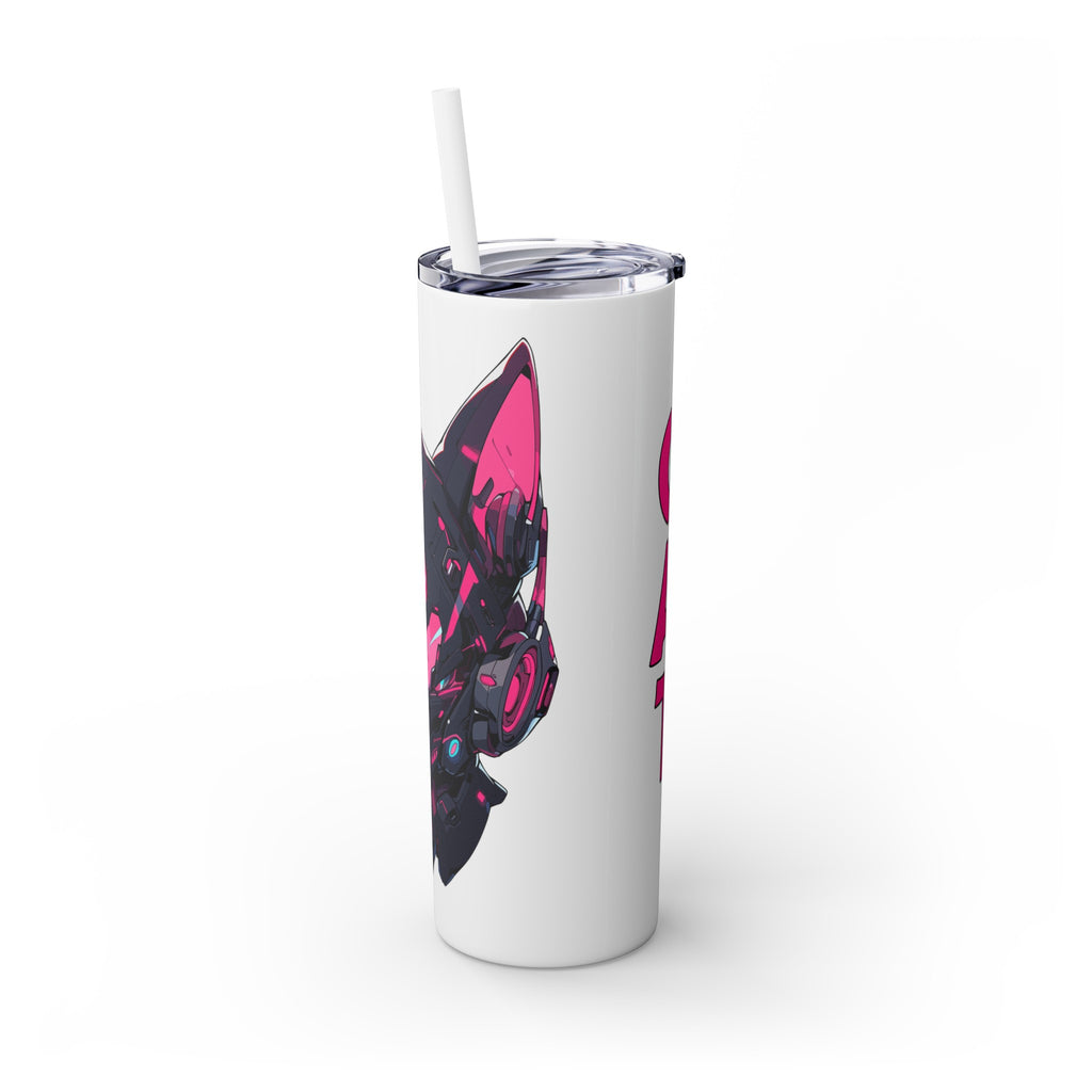 吉祥物标志，20盎司不锈钢杯，防漏 T20-2405-Mascot-Cat-002