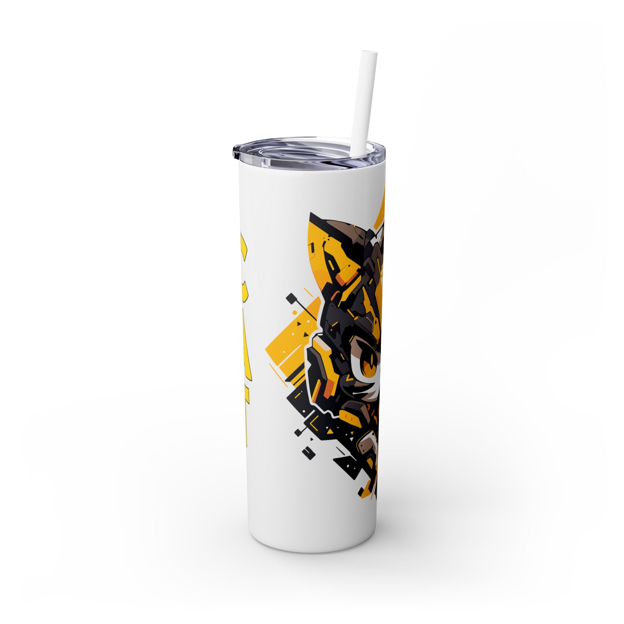 吉祥物标志，20盎司玻璃杯，不锈钢，防漏 T20-2405-Mascot-Cat-003
