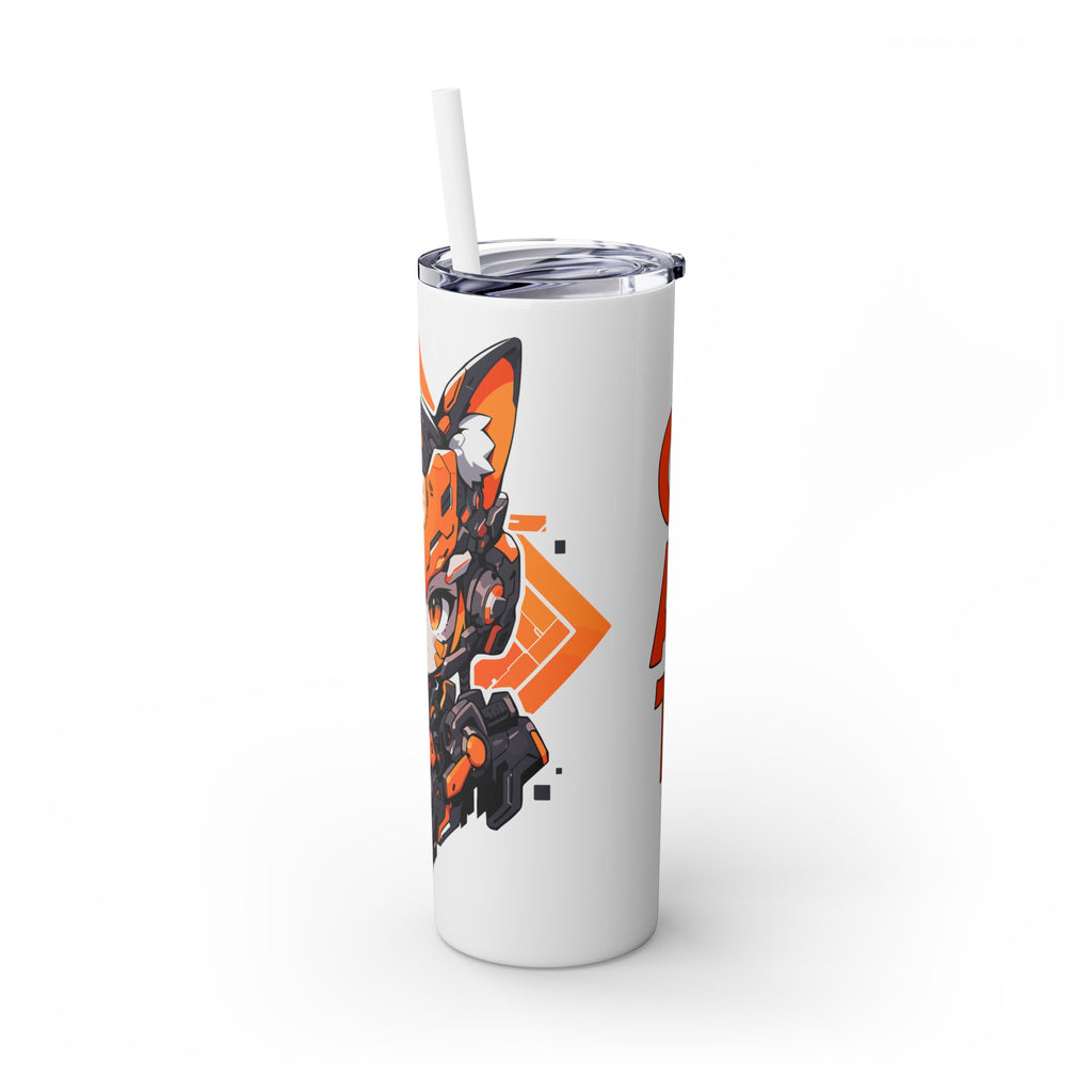 吉祥物标志，20盎司不锈钢杯，防漏 T20-2405-Mascot-Cat-007