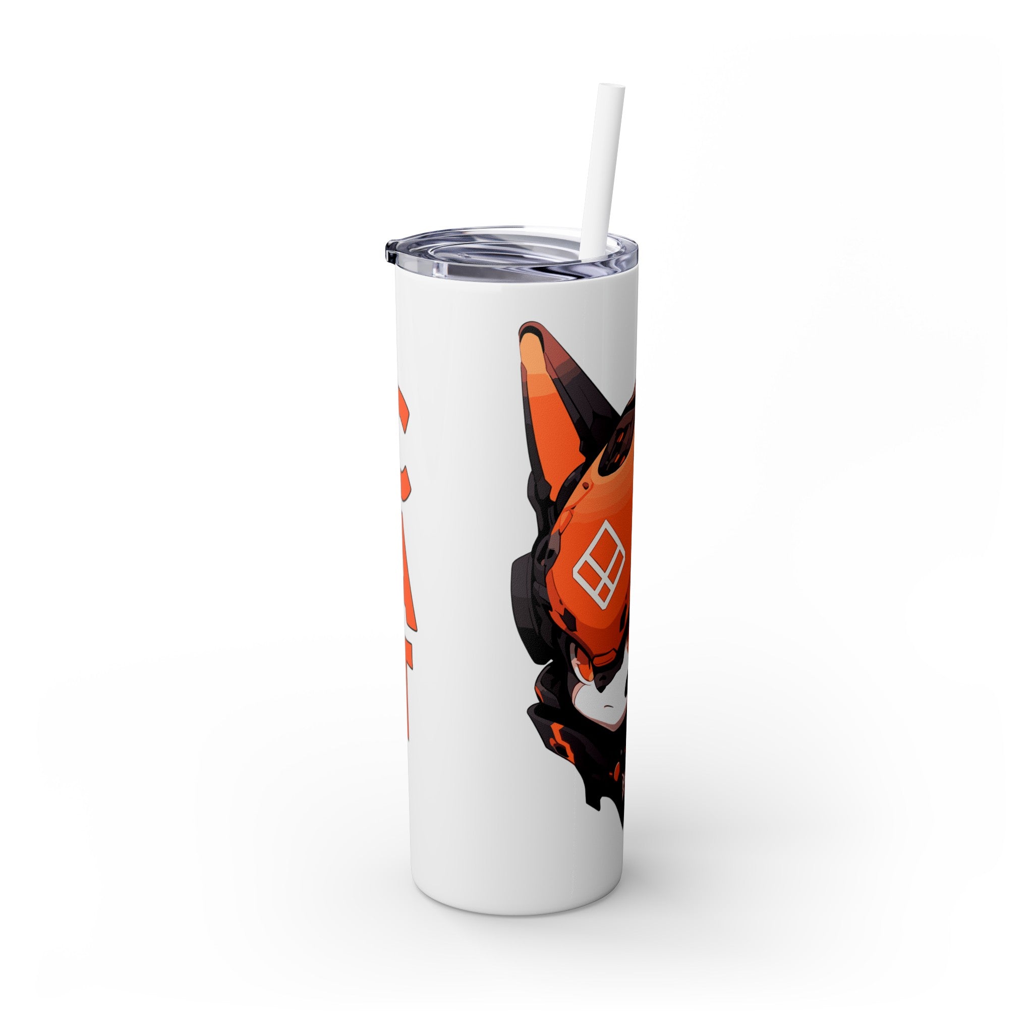 吉祥物标志，20盎司玻璃杯，不锈钢，防漏 T20-2405-Mascot-Cat-008