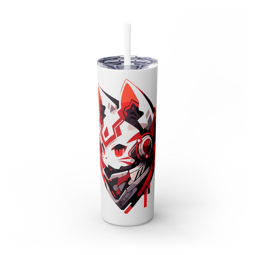 吉祥物标志，20盎司不锈钢杯，防漏 T20-2405-Mascot-Cat-009